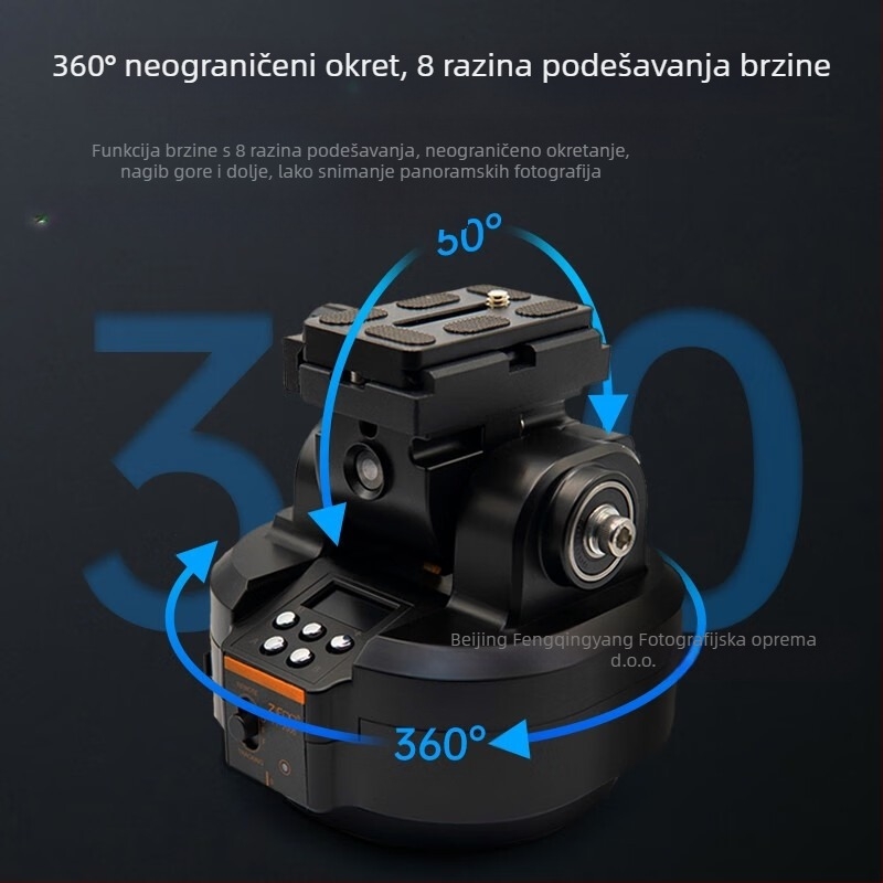 Zhifeng YT2000 električni panoramski snimak s nagibom od 360 stupnjeva, prepoznavanjem lica, može se daljinski upravljati videom uživo s mobilnog telefona
