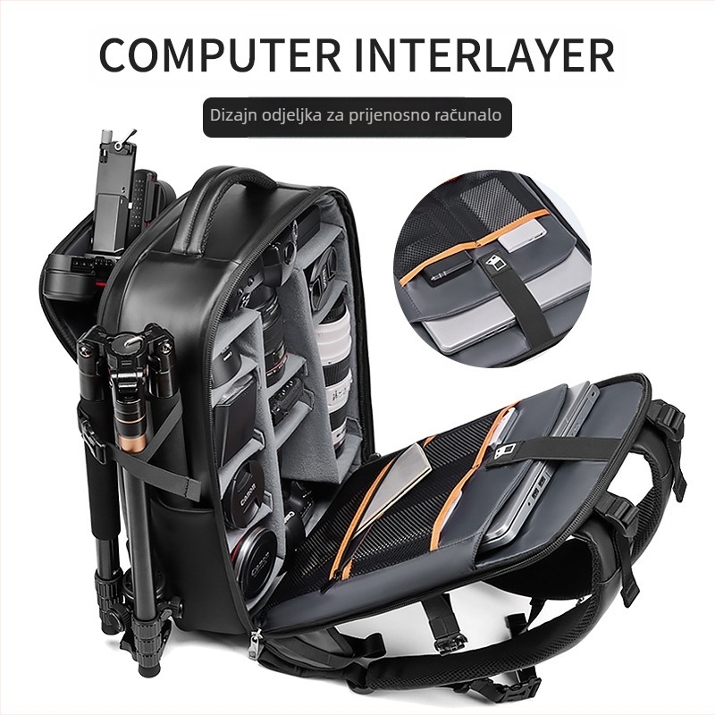 Nova torba za SLR fotoaparat preko granica, Canon i Nikon, digitalna torba, ruksak za dron, vodootporna torba za računalo i višenamjenski fotoaparat