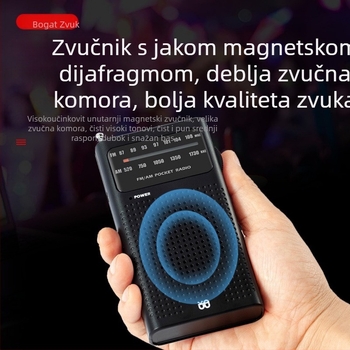 Prijenosni radio W-908, visokokvalitetni radio s punim opsegom FM/AM, šiljastim džepnim radiom za starije osobe