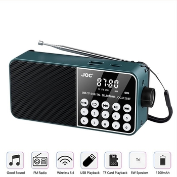 Prijenosni FM Bluetooth radio LED digitalni zaslon podržava TF karticu MP3 player USB/TF