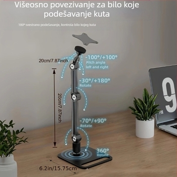 Prijenosni stalak za monitor od 4,7 do 18,5 inča, stalak za monitor Vesa, stalak za tablet