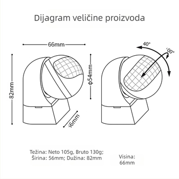 Infracrveni senzor za ljudsko tijelo, daljinski upravljač, zidni tip, vodootporni vanjski indukcijski prekidač, LED indukcijski detektor svjetla, PIR