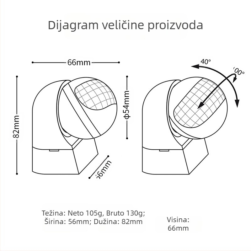 Infracrveni senzor za ljudsko tijelo, daljinski upravljač, zidni tip, vodootporni vanjski indukcijski prekidač, LED indukcijski detektor svjetla, PIR