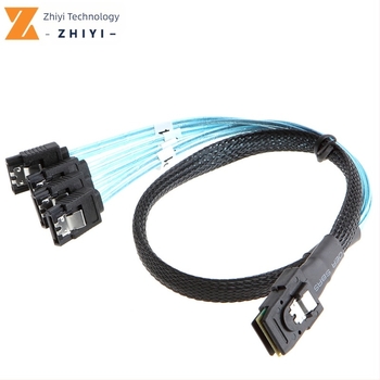 Podatkovni kabel Mini SAS 8087 na 4 SATA SAS 36p na SATA 3.0 SSD prema naprijed