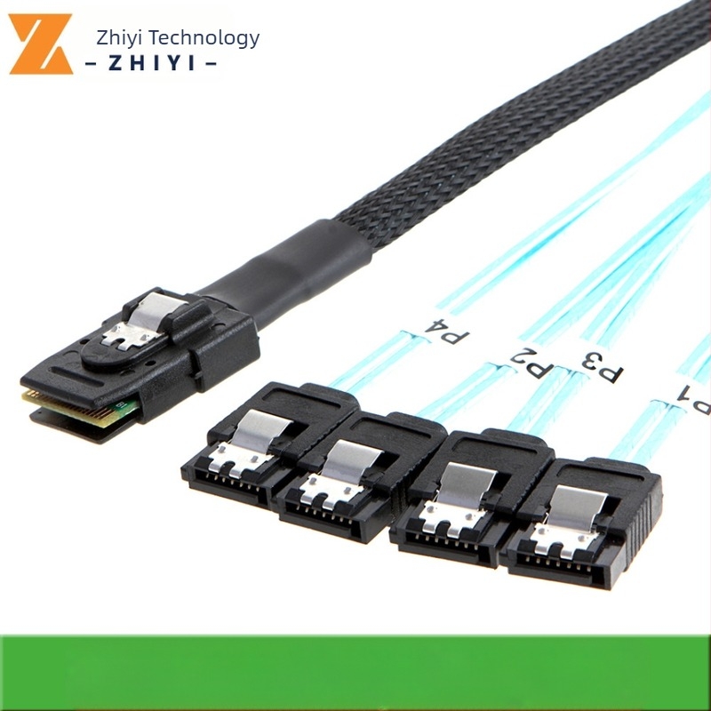 Podatkovni kabel Mini SAS 8087 na 4 SATA SAS 36p na SATA 3.0 SSD prema naprijed