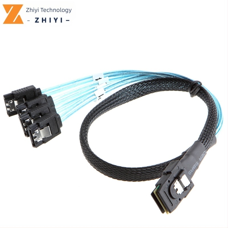 Podatkovni kabel Mini SAS 8087 na 4 SATA SAS 36p na SATA 3.0 SSD prema naprijed
