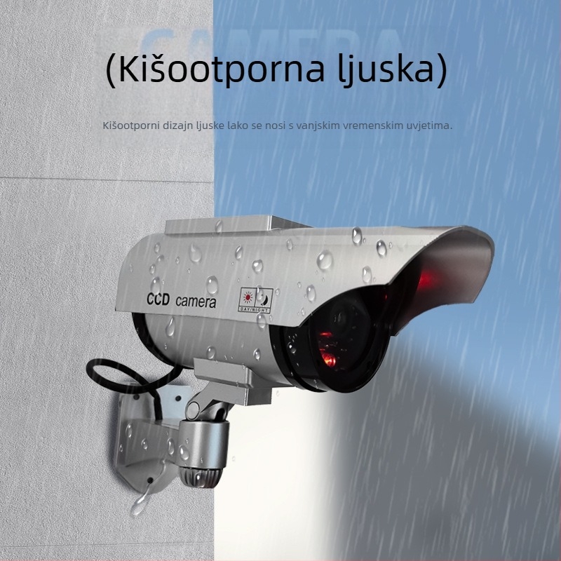 Simulacija kamere Solarna lažna nadzorna srebrna crna Model stroja Vanjski Vanjski Vodootporni Sigurnosni Veleprodaja Unutarnji