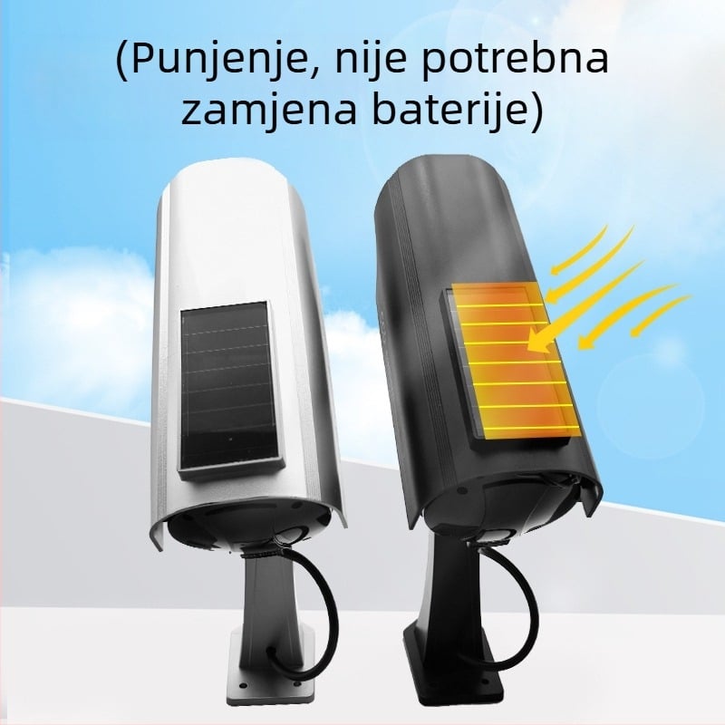 Simulacija kamere Solarna lažna nadzorna srebrna crna Model stroja Vanjski Vanjski Vodootporni Sigurnosni Veleprodaja Unutarnji