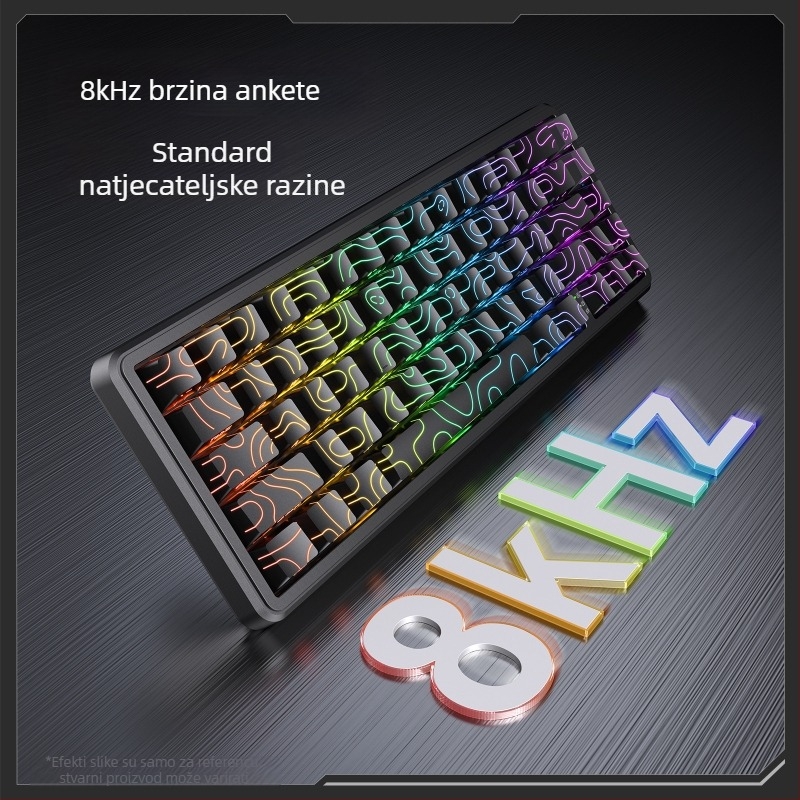 ONIKUMA G67 magnetska os mehanička tipkovnica s konturnom stranom, gravirana žičana RGB niska kašnjenje 8K brzina ispitivanja magnetska os