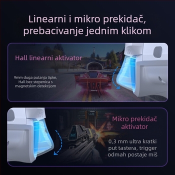 Easysmx Gamepad X20 Hall Trigger s dvostrukim načinom rada + odvojiva Hall tipka + potpuno mehaničke tipke