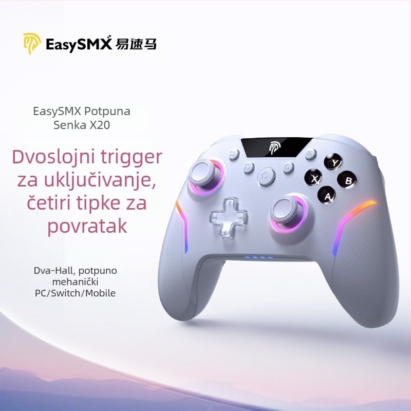 Easysmx Gamepad X20 Hall Trigger s dvostrukim načinom rada + odvojiva Hall tipka + potpuno mehaničke tipke