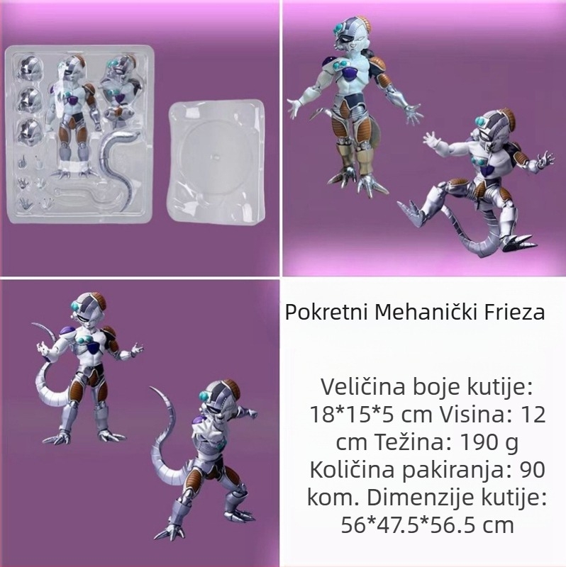 Super Saiyan Zlikovac Z Mehanička Frieza Zglobna Akcijska Figura Model Ukrasna Figura u kutiji