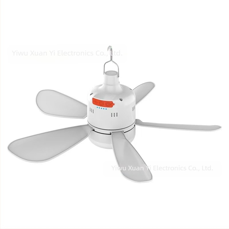 Mala stropna ventilatorska lampa za krevet/spavaonicu, tihi USB punjivi ventilator za vanjski kamp u stilu šatora, mini dugotrajna ventilatorska lampa