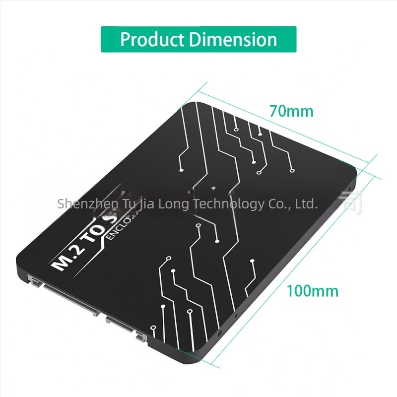 M.2 KEY B SSD na SATA3 s aluminijskim kućištem M.2 na 2.5 SATA