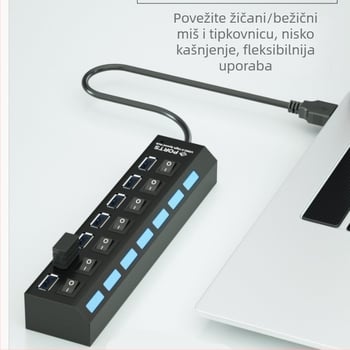 Hub 7-portni razdjelnik Hub 7-portni Hub 7-portni s neovisnim prekidačem i svjetlom Hub 7-rupni produživač Višestruko sučelje