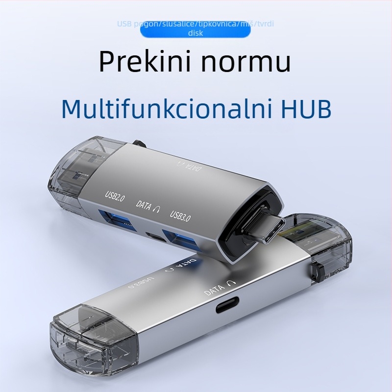 Višenamjenski čitač kartica, sve-u-jednom, USB produživač sučelja za mobilni telefon, računalo, brzi čitač kartica, hub