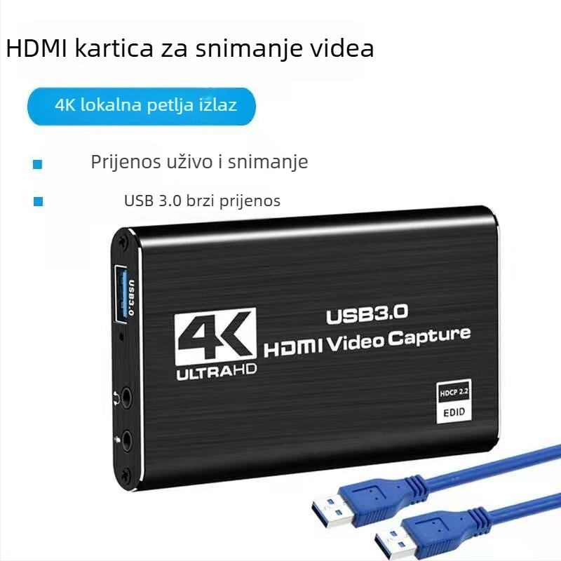 HDMI kartica za snimanje USB3.0 HDMI na USB snimanje uživo HDMI s izlazom video kolektor HD 4K