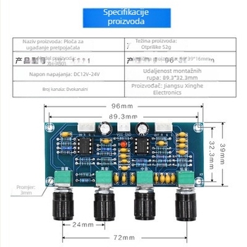 Ploča digitalnog pojačala A901, ploča za usklađivanje tonova, ploča za istosmjerno pojačalo, ploča za podešavanje visokih i niskih tonova, ploča za ugađanje predpojačala