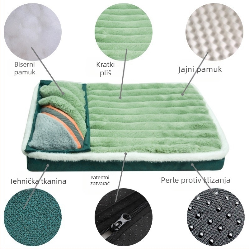 Amazon Dog Large Sofa Pet Gnijezdo s jastukom Periva Uklonjiva Podna Prostirka Four Seasons Univerzalna Oprema za Kućne Ljubimce