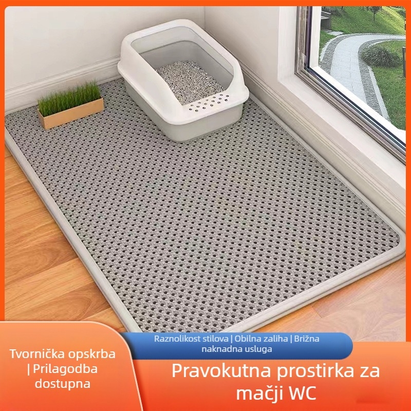 Proizvođač isporučuje Eva pravokutnu podlogu za mačji pijesak, podlogu za kutiju s pijeskom za mačke, podlogu za noge, podlogu za mačji pijesak protiv iznošenja, podlogu za grebanje mačaka