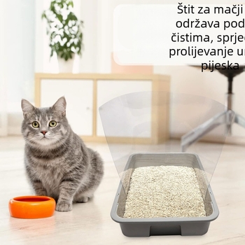 Prekogranična zaliha, zadebljana navlaka za mačji posip od 3 dijela protiv prskanja mačjeg urina, pregrada za umivaonik za mačji posip, navlaka za prskanje kante za smeće