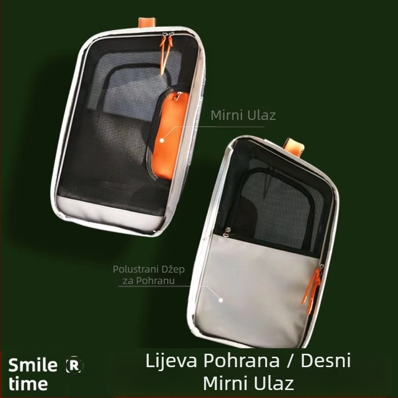 Ruksak za mačke Smile Time, prijenosni sklopivi vanjski ruksak velikog kapaciteta, prozračna torba za kućne ljubimce