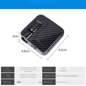 Svjetlo dobrodošlice Anđeoskih krila, ambijentalno svjetlo za automobil, svjetlo za vrata, ožičenje, besplatno automatsko indukcijsko svjetlo, projekcijsko svjetlo