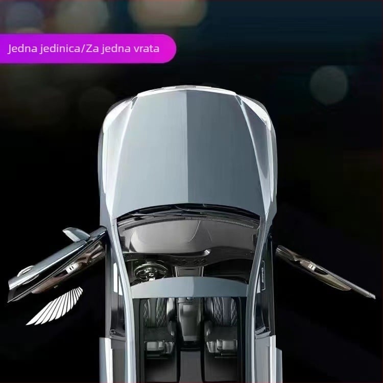 Svjetlo dobrodošlice Anđeoskih krila, ambijentalno svjetlo za automobil, svjetlo za vrata, ožičenje, besplatno automatsko indukcijsko svjetlo, projekcijsko svjetlo