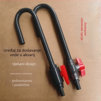 Uređaj za punjenje vode u akvariju s prekidačem, koljenom i kukom, cijevi za mijenjanje vode, zidna cijev za punjenje vode, koljeno za punjenje vode, pribor za akvarij