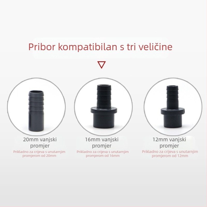 Uređaj za punjenje vode u akvariju s prekidačem, koljenom i kukom, cijevi za mijenjanje vode, zidna cijev za punjenje vode, koljeno za punjenje vode, pribor za akvarij