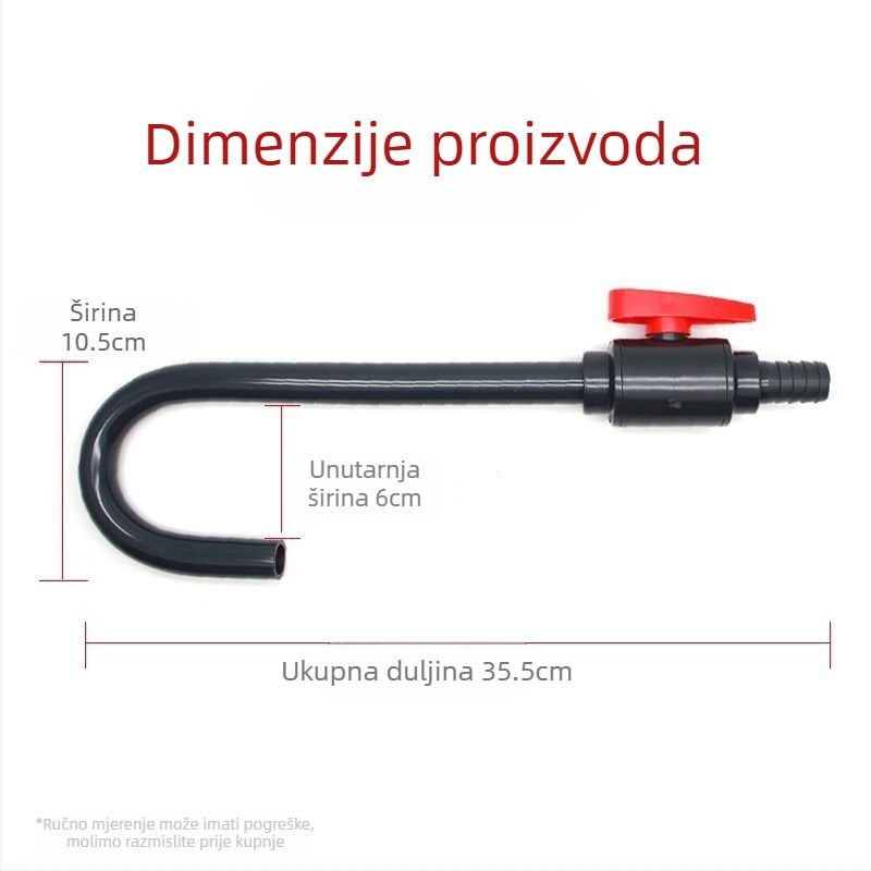 Uređaj za punjenje vode u akvariju s prekidačem, koljenom i kukom, cijevi za mijenjanje vode, zidna cijev za punjenje vode, koljeno za punjenje vode, pribor za akvarij