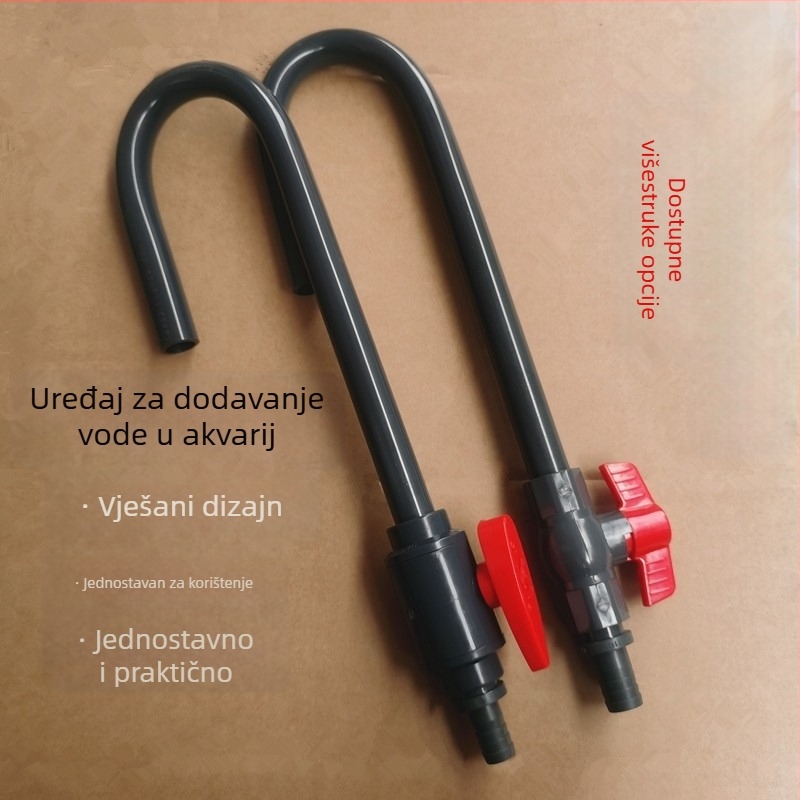 Uređaj za punjenje vode u akvariju s prekidačem, koljenom i kukom, cijevi za mijenjanje vode, zidna cijev za punjenje vode, koljeno za punjenje vode, pribor za akvarij