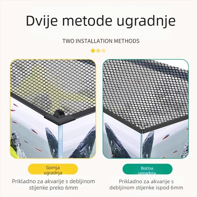 Mreža protiv skakanja za akvarij, magnetska mreža za pokrivanje akvarija, mreža protiv skakanja za akvarij, mreža protiv bijega za akvarij, mreža protiv skakanja za Rex Dragon