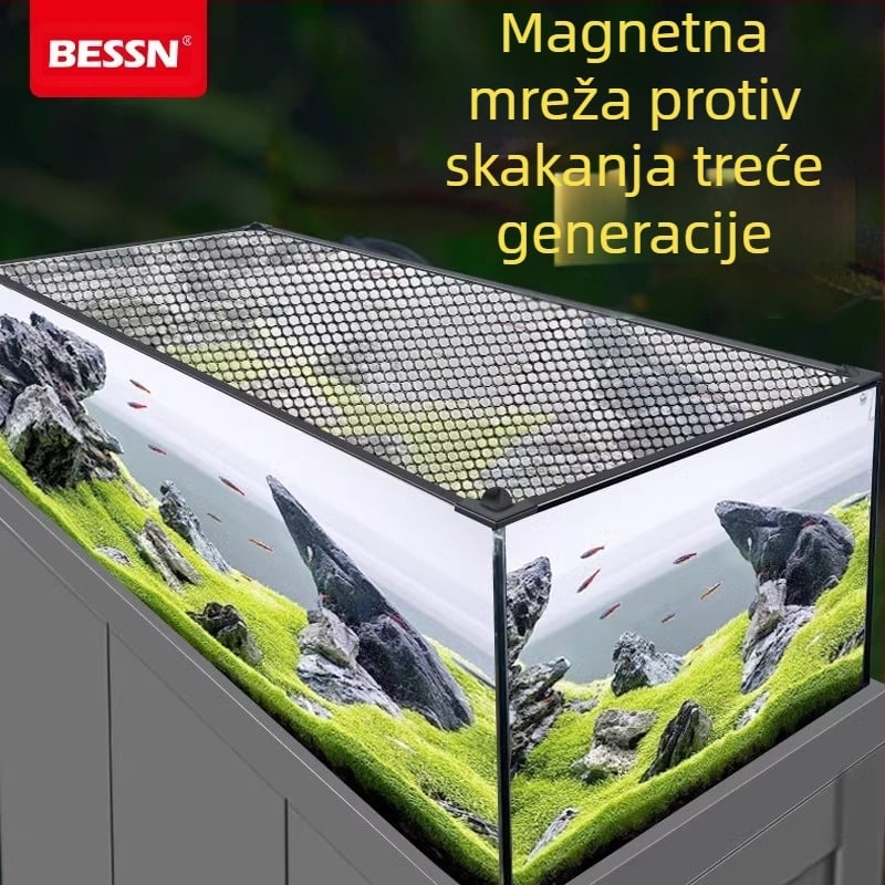 Mreža protiv skakanja za akvarij, magnetska mreža za pokrivanje akvarija, mreža protiv skakanja za akvarij, mreža protiv bijega za akvarij, mreža protiv skakanja za Rex Dragon