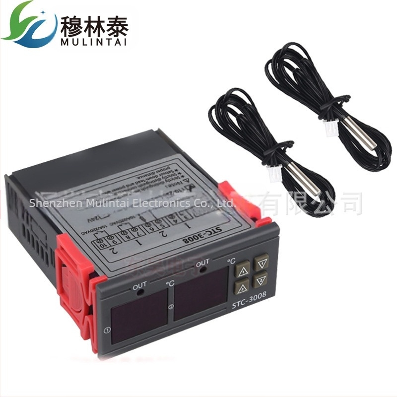 STC-3008 računalni digitalni zaslon, inteligentni dvostruki upravljački elektronički termostat, dvostruki zaslon, dvostruka temperatura, podesivi regulator temperature