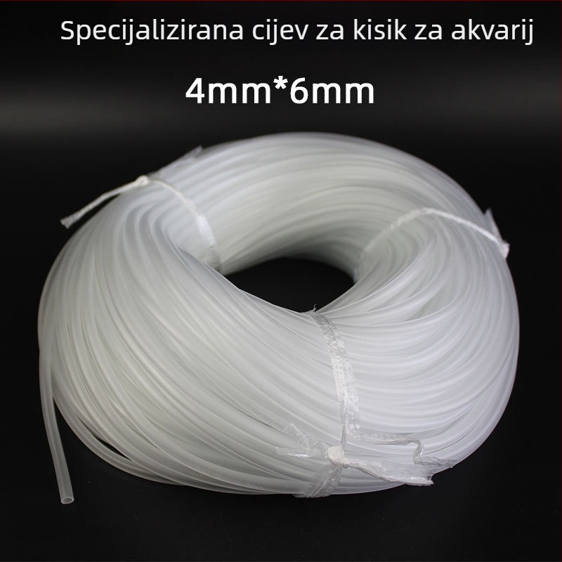 Cijev za kisik za akvarij, Cijev za oksigenaciju akvarija, Posebna cijev za zračnu pumpu, Crijevo za zračnu pumpu, Cijev za oksigenaciju 4x6 mm plastična cijev, Cijeli snop