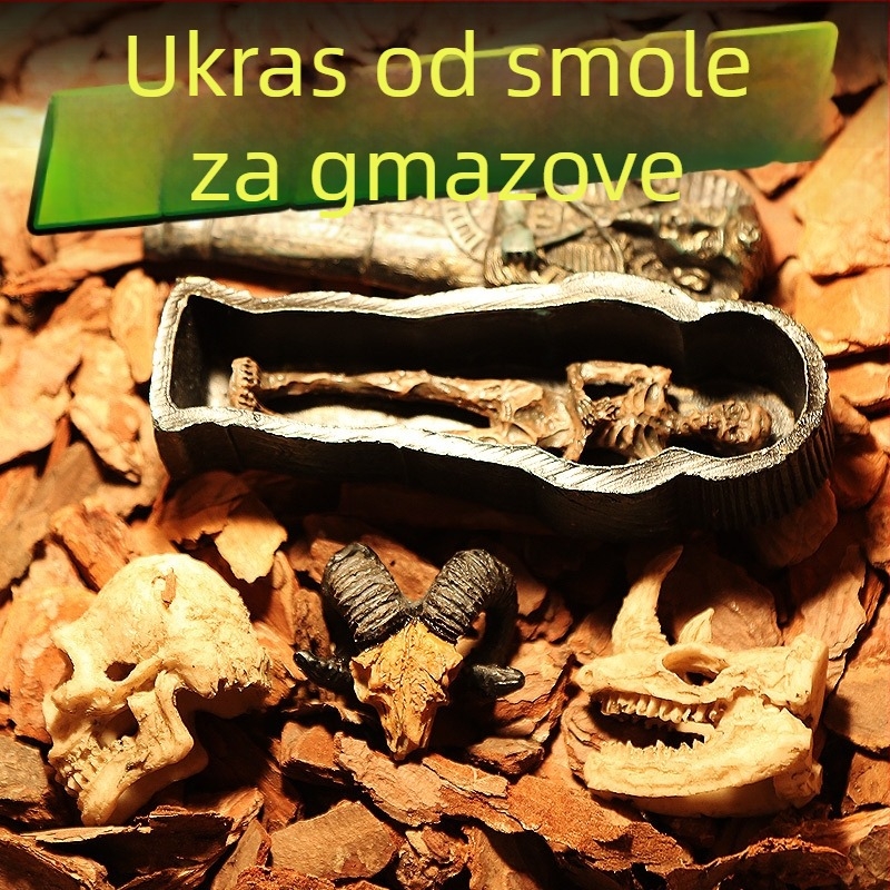 Mini lubanja kozja lubanja mumija simulacija mala lubanja puzavac pauk kutija za hranjenje krajolika ukras