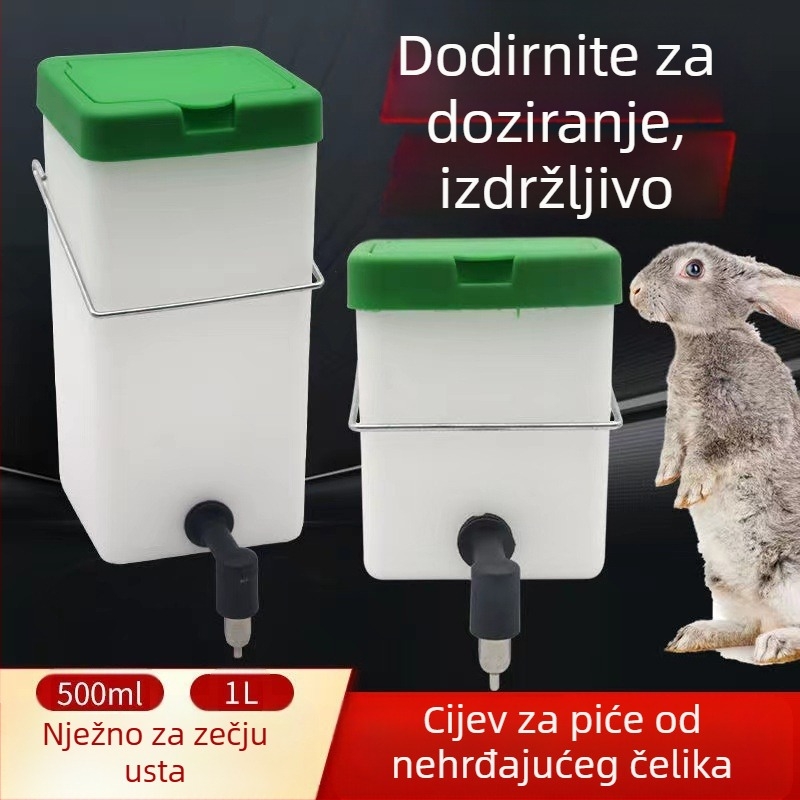 Novi dozator vode za zečeve, kutija za piće, boca za vodu za zečeve, automatska oprema za piće, zdjela za zečeve, automatski dozator vode