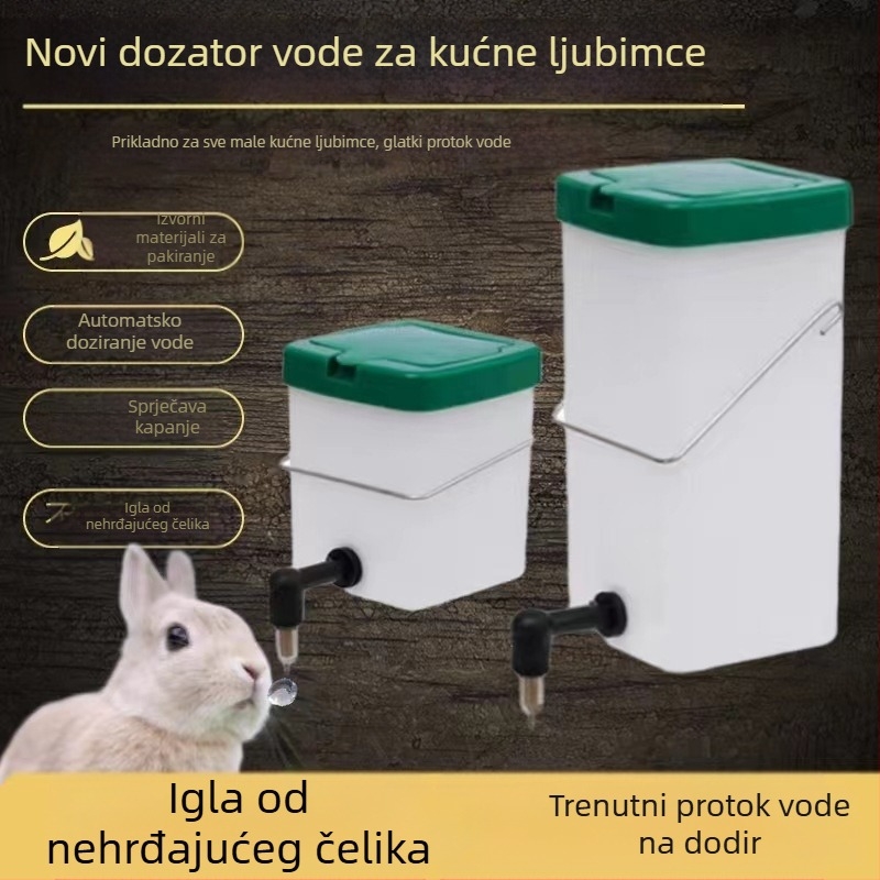 Novi dozator vode za zečeve, kutija za piće, boca za vodu za zečeve, automatska oprema za piće, zdjela za zečeve, automatski dozator vode