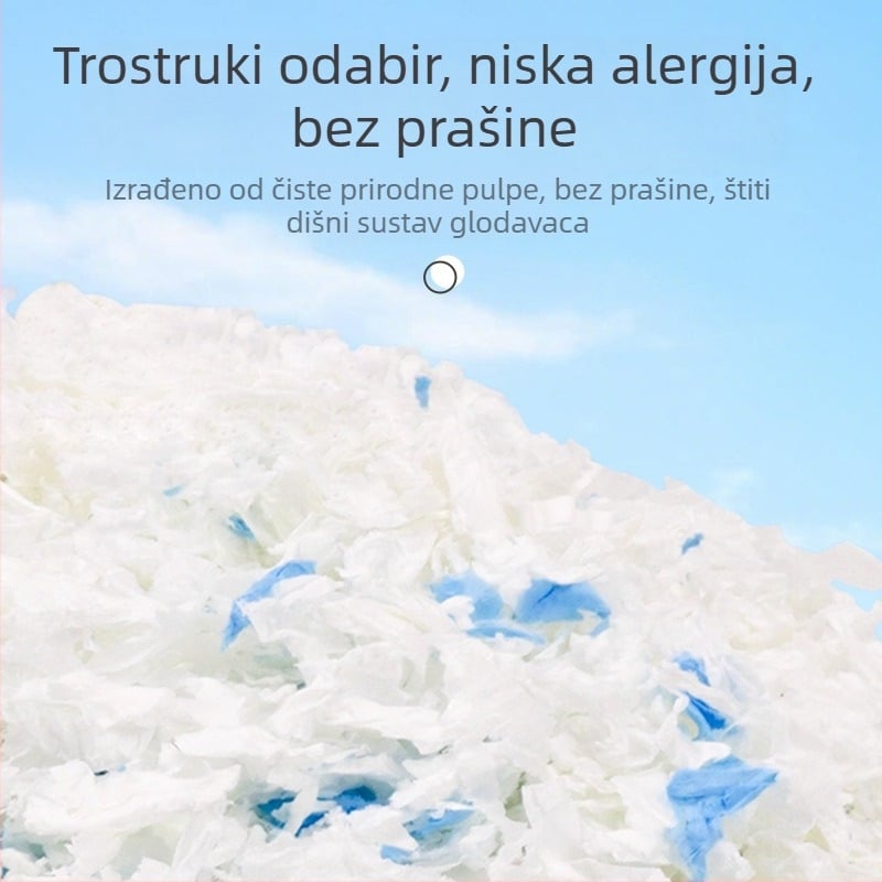 Papir za hrčke, pamuk, posebni papirnati ostaci, topli upijajući jastučić, piljevina, papiga, zec, šećerni jedrilica, suhi WC za zlatni medvjed