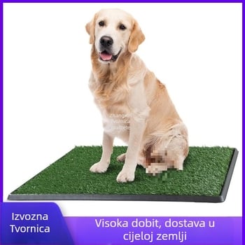 Prekogranični granulirani WC za pse za velike, srednje i male travnjake, troslojni WC za pse s fiksnom točkom za obuku, lažni WC za travnjak