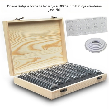 Drvena kutija za pohranu prigodnih kovanica za brzu željeznicu za godinu zmaja, kineski zodijak i znakove, kutija za kovanice, kutija za kovanice otporna na prašinu