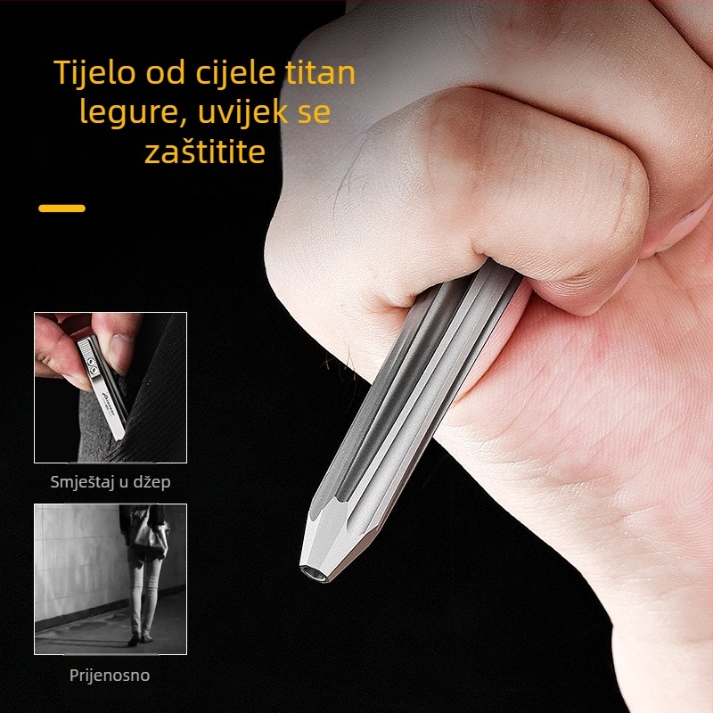 Taktička olovka od titanijeve legure, klizna dekompresijska olovka s potpisom Pioneer Edc, personalizirana šarena taktička olovka za samoobranu