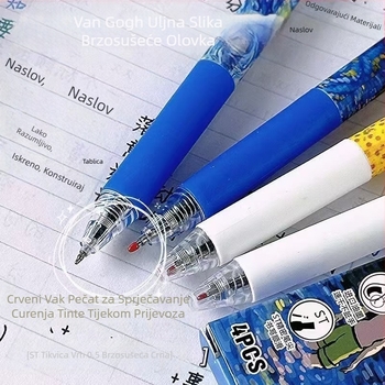 Van Gogh Zvjezdano nebo St Brzosušeći kist za olovku s uljem u stilu metalne preše za studentski ispit crna olovka uredska olovka za potpis