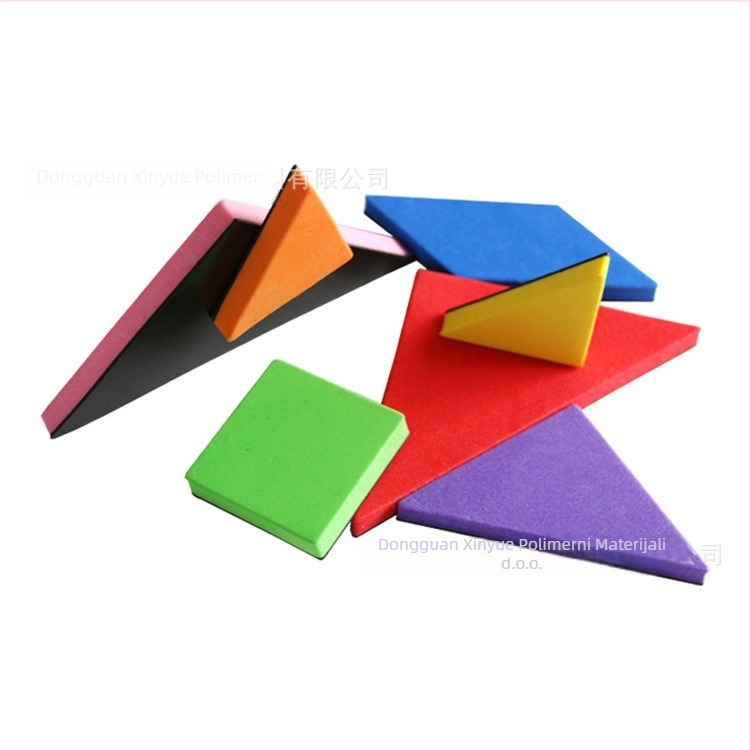 EVA žigosanje geometrijskih figura trokuta, žigosanje okruglih slagalica, EVA igračke