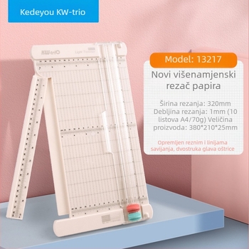 Kedeyou 13217 rezač papira s ravnom linijom, preklopni rezač papira za studentski ured, certifikat, rezač foto papira