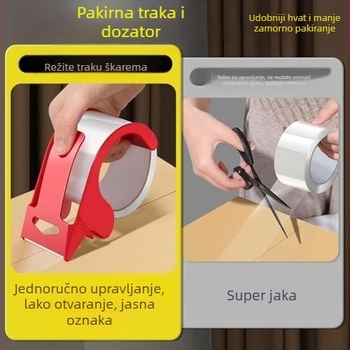 Prozirna pakirna traka s dozatorom za otpremu i rukovanje može zatvoriti sve vrste kutija