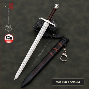 Kralj Arthur, Zvijer, Borbeni mač pobjede, 22 cm, Korice od metala, Model oružja, Obrti, Kolekcija Ukrasi