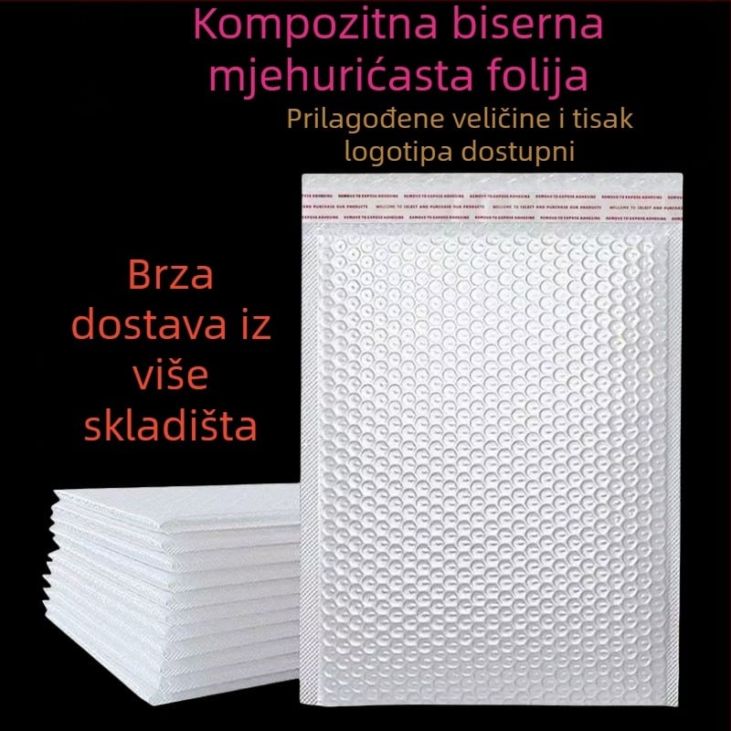 Biserna folija za mjehuriće vrećica od 80 g zadebljana vodootporna i mjehurićasta folija za e-trgovinu u oblaku, skladišna logistika, pakiranje, omotnica, prekogranična specijalna ambalaža