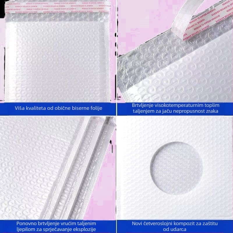 Biserna folija za mjehuriće vrećica od 80 g zadebljana vodootporna i mjehurićasta folija za e-trgovinu u oblaku, skladišna logistika, pakiranje, omotnica, prekogranična specijalna ambalaža